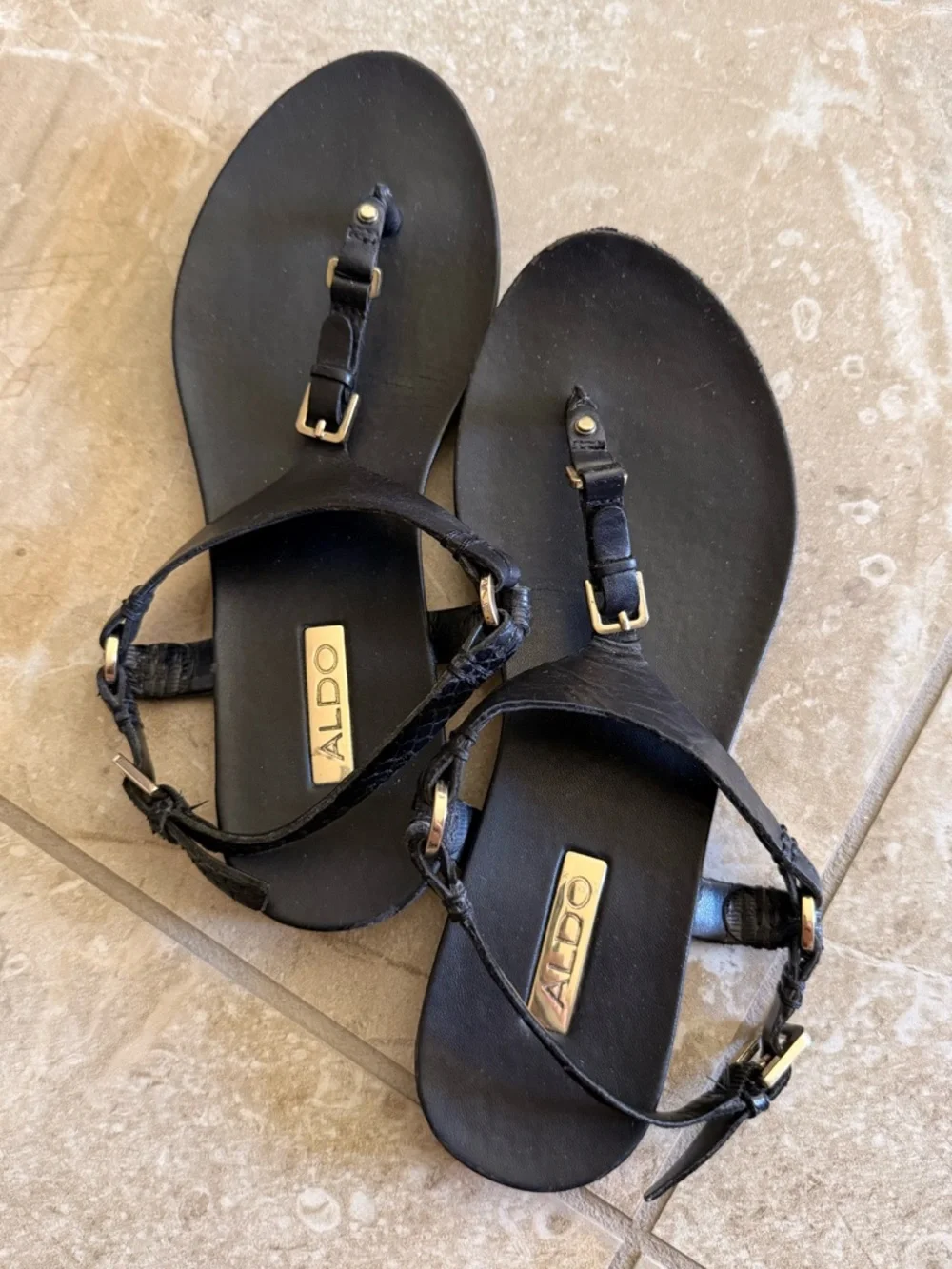 Aldo black sandals Size 8